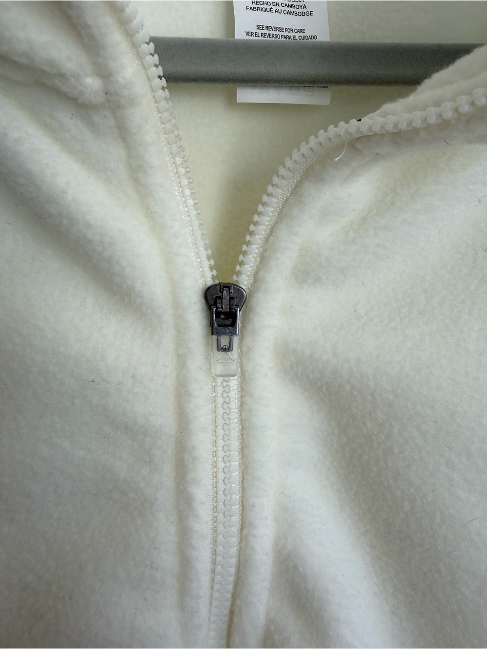 Reebok Cream Cozy Half-Zip Fleece Pullover Jacket XL - Picture 5 of 9